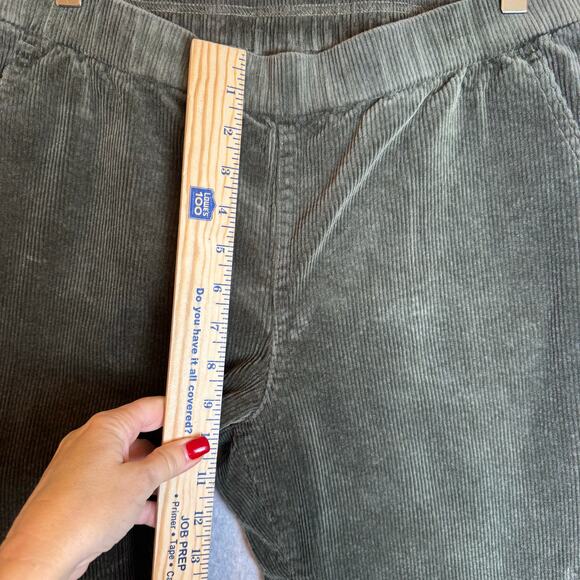 Denim & Company Corduroy Pants Women’s 12 Pull On Stretch Boot Cut Green Boho XL - Picture 8 of 12